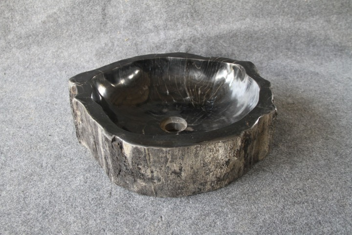 black petrified wood sink bowls